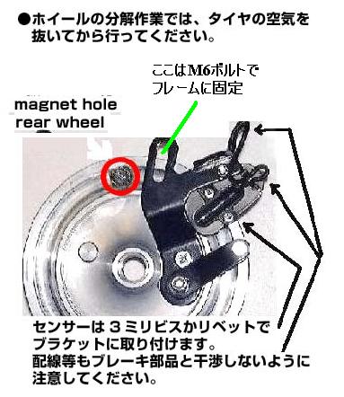 スピードメーター・センサー取り付け1